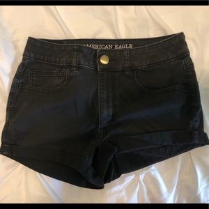 American Eagle Black Jean Shorts